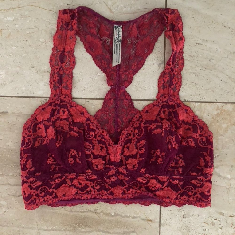 Free People Wild Roses Galloon Bra Medium